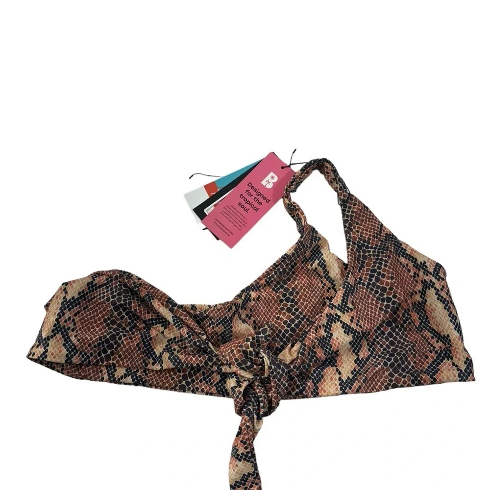 Blackbough Swim Snake print bikini top size XL NWT